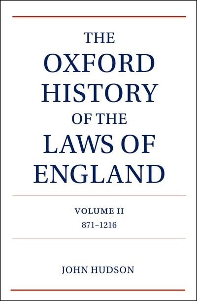 Front cover_The Oxford History of the Laws of England Volume II