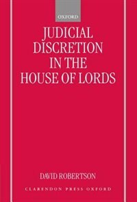 Front cover_Judicial Discretion in the House of Lords