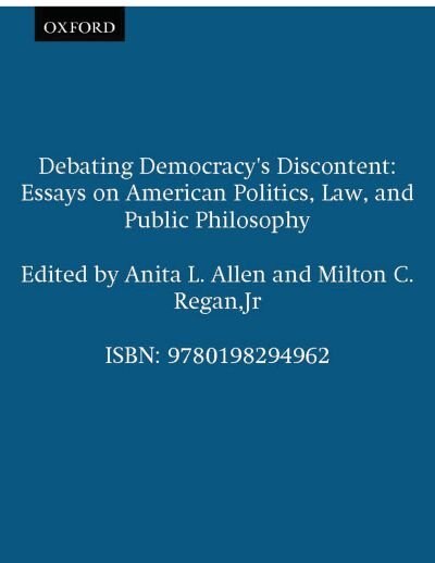 Front cover_Debating Democracy's Discontent