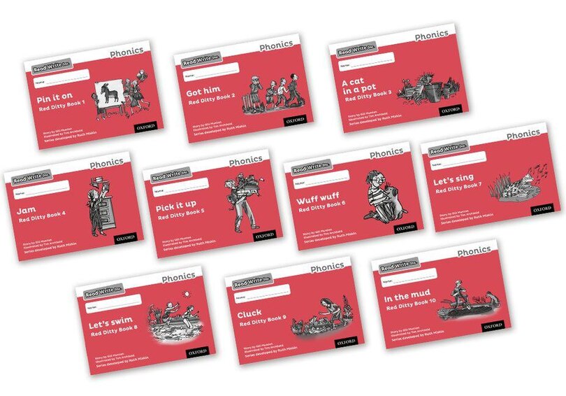 Front cover_Read Write Inc. Phonics: Black and White Red Ditty Books Mixed Pack of 10