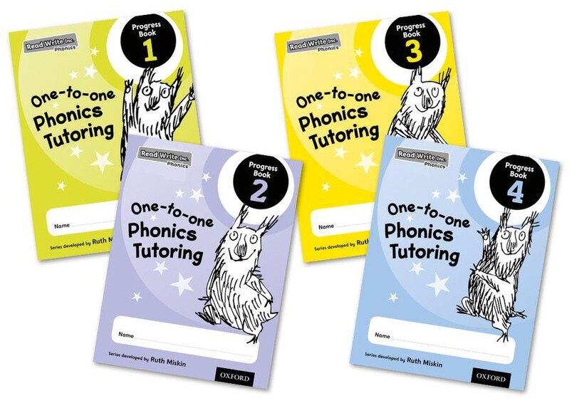 Front cover_Read Write Inc. Phonics: One-to-one Phonics Tutoring Progress Book Mixed Pack of 4
