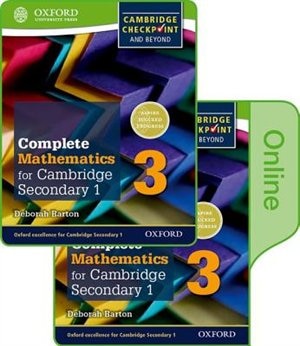 Complete Mathematics for Cambridge: Lower Secondary Book 3 Print and Online Student Book