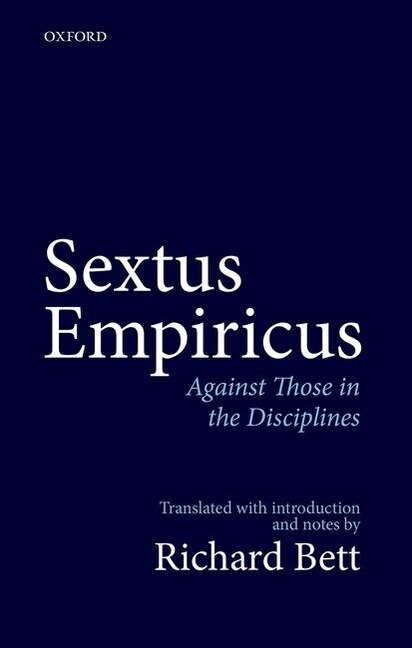 Front cover_Sextus Empiricus: Against Those in the Disciplines