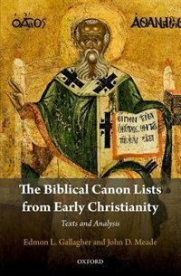 Couverture_The Biblical Canon Lists from Early Christianity