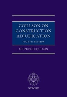 Front cover_Coulson on Construction Adjudication