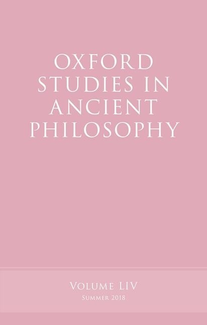 Couverture_Oxford Studies in Ancient Philosophy, Volume 54