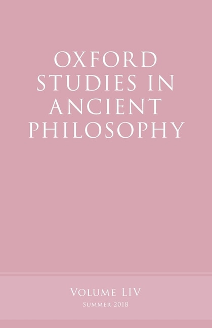 Couverture_Oxford Studies in Ancient Philosophy, Volume 54