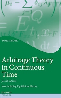 Front cover_Arbitrage Theory in Continuous Time