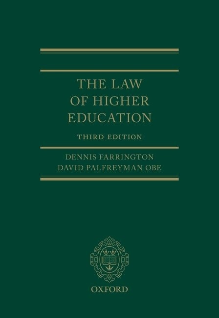 Front cover_The Law Of Higher Education