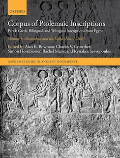 Front cover_Corpus of Ptolemaic Inscriptions: Volume 1, Alexandria and the Delta (Nos. 1-206)