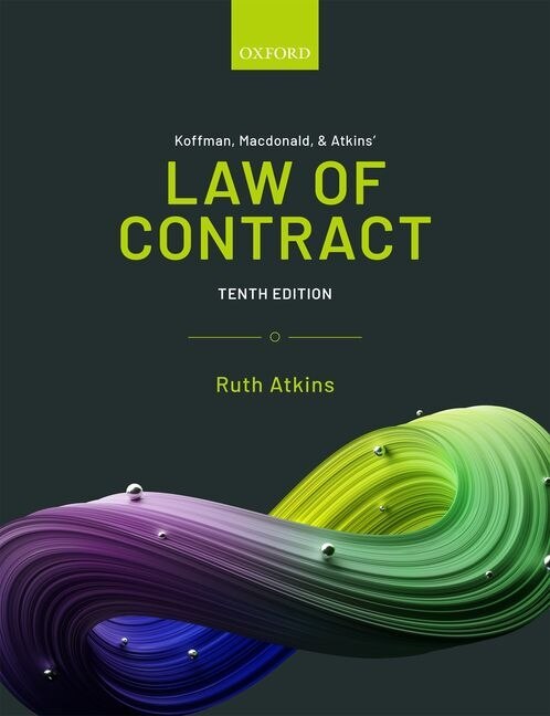 Front cover_Koffman, Macdonald and Atkins' Law of Contract