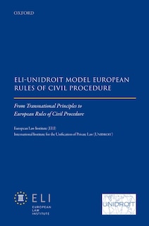 Couverture_ELI - Unidroit Model European Rules of Civil Procedure