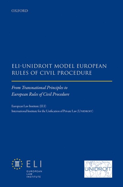 Couverture_ELI - Unidroit Model European Rules of Civil Procedure
