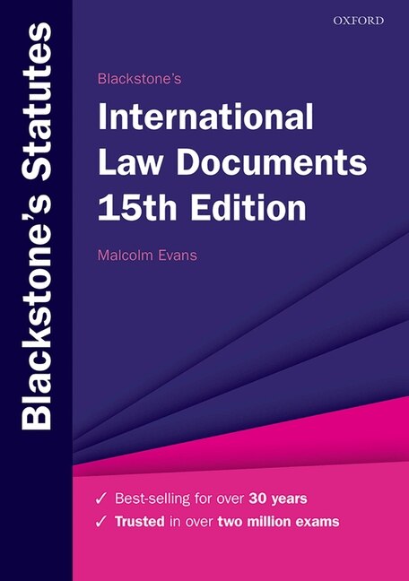 Front cover_Blackstone's International Law Documents
