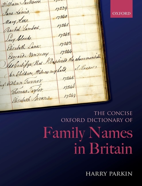 Front cover_The Concise Oxford Dictionary Of Family Names In Britain