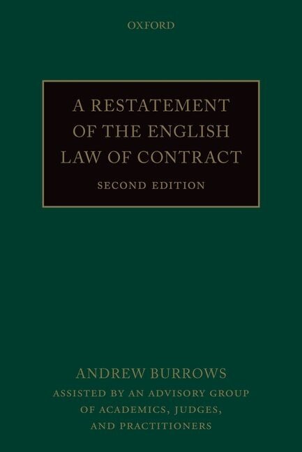 Front cover_A Restatement of the English Law of Contract