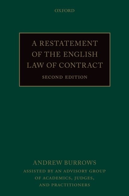 Front cover_A Restatement of the English Law of Contract