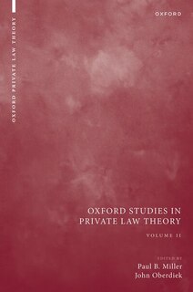 Couverture_Oxford Studies in Private Law Theory: Volume II