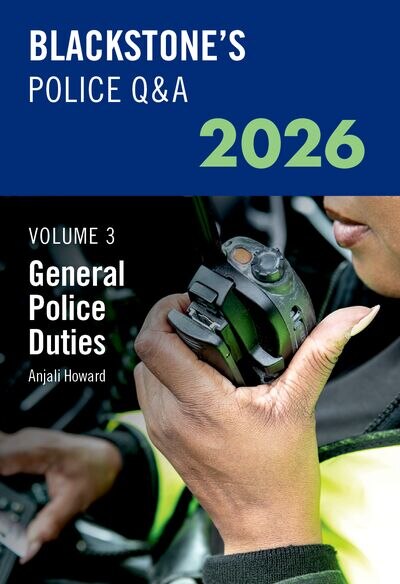 Couverture_Blackstones Police QandA Volume 3 General Police Duties 2026