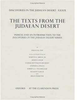 Front cover_Discoveries in the Judaean Desert volume XXXIX