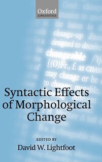Couverture_Syntactic Effects of Morphological Change