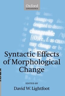 Couverture_Syntactic Effects of Morphological Change