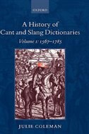 Couverture_A History of Cant and Slang Dictionaries