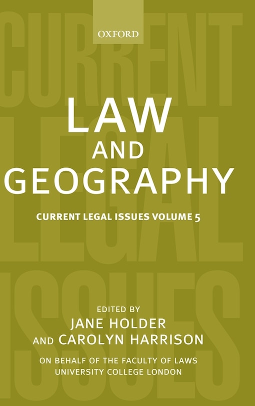 Front cover_Law and Geography