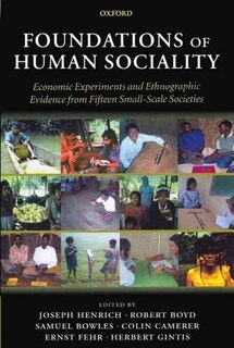 Front cover_Foundations of Human Sociality