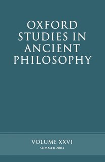 Couverture_Oxford Studies in Ancient Philosophy XXVI