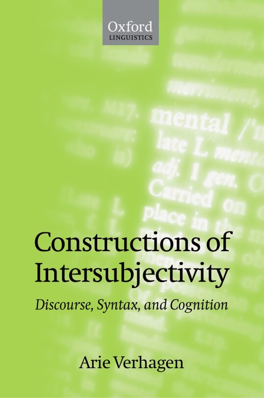 Front cover_Constructions Of Intersubjectivity