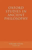 Couverture_Oxford Studies In Ancient Philosophy Xxviii
