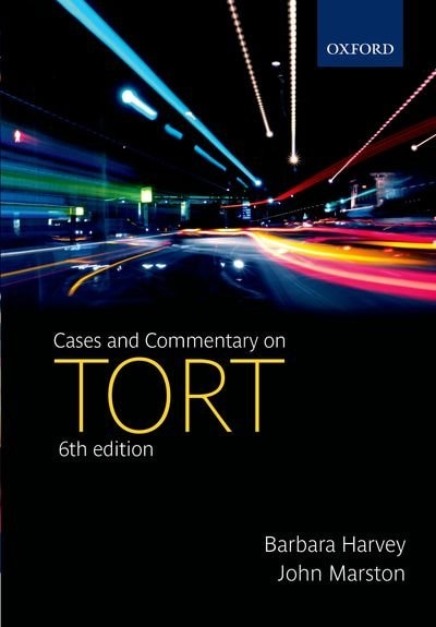 Front cover_Cases and Commentary on Tort