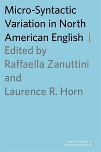 Front cover_Micro-Syntactic Variation in North American English