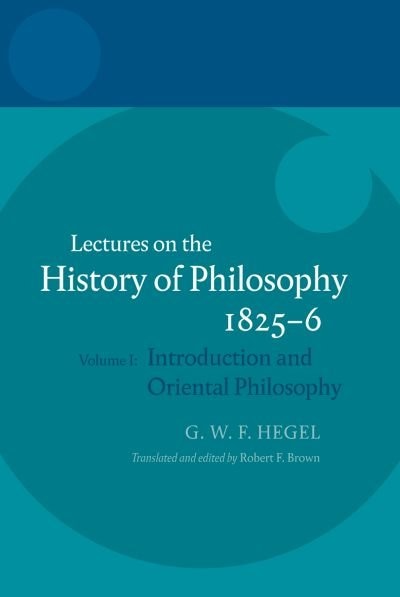 Front cover_Hegel: Lectures on the History of Philosophy 1825-6