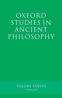 Couverture_Oxford Studies in Ancient Philosophy, Volume 38
