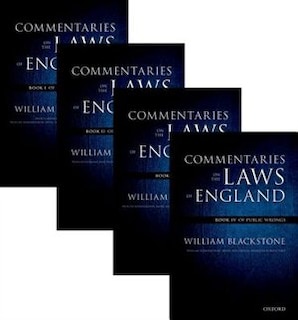 Couverture_The Oxford Edition of Blackstone: Commentaries on the Laws of England