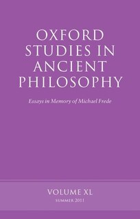 Couverture_Oxford Studies in Ancient Philosophy, Volume 40