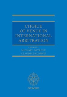 Front cover_Choice of Venue in International Arbitration