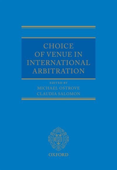 Front cover_Choice of Venue in International Arbitration