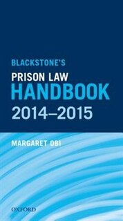Front cover_Blackstone's Prison Law Handbook 2014-2015