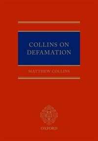 Front cover_Collins On Defamation