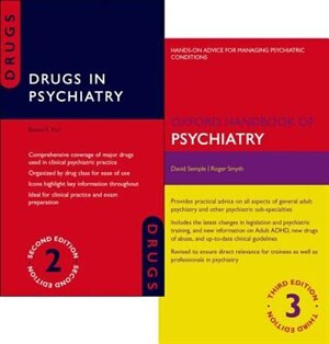 Couverture_Oxford Handbook of Psychiatry 3e and Drugs in Psychiatry 2e Pack