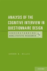 Front cover_Analysis of the Cognitive Interview in Questionnaire Design