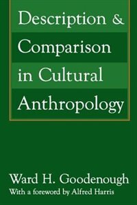 Front cover_Description and Comparison in Cultural Anthropology