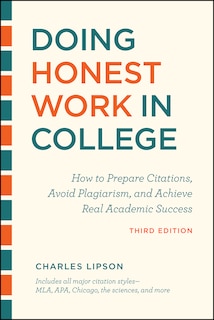 Front cover_Doing Honest Work In College, Third Edition