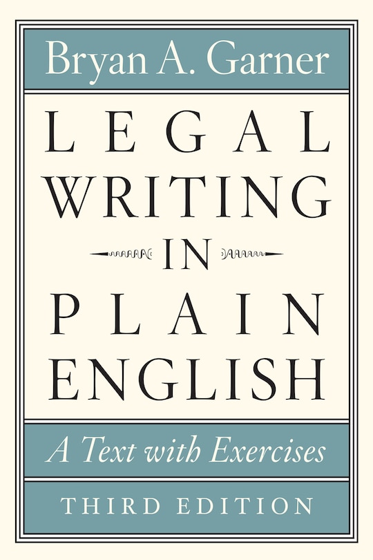 Front cover_Legal Writing in Plain English, Third Edition