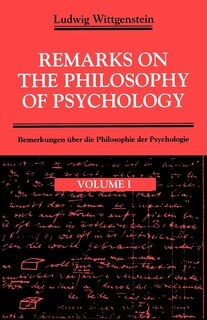 Couverture_Remarks on the Philosophy of Psychology, Volume 1