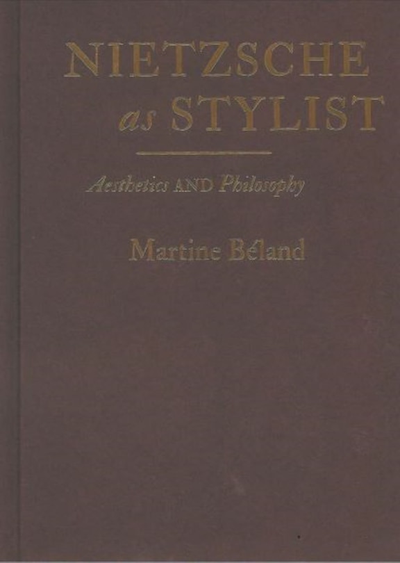Front cover_Nietzsche as Stylist