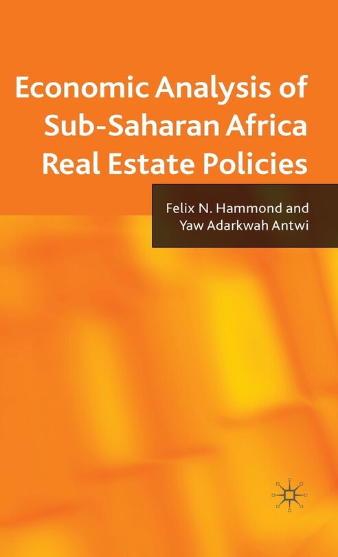 Couverture_Economic Analysis Of Sub-Saharan Africa Real Estate Policies
